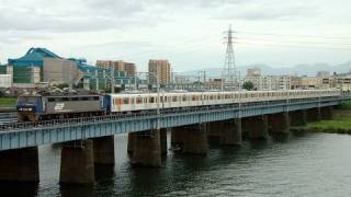 【EF200牽引】東武50050系51068F甲種輸送 茅ヶ崎〜平塚(相模川橋梁通過)