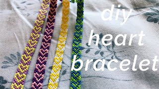 heart friendship bracelet tutorial! (intermediate)