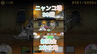 【ニャンコ大戦争】ニャンコ塔39階を無課金2種で攻略していく！#ニャンコ大戦争