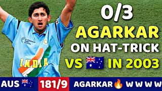 Thrilling Bowling 🔥 by Ajit Agarkar Vs  Australia | Ind vs Aus odi 2001| bowling by Agarkar W W W 🔥😱