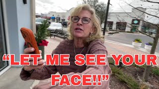 CRAZY KAREN ATTACKS First Amendment Auditor