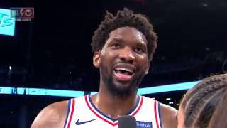 Joel Embiid Calls Jared Dudley a Nobody - Postgame Interview | April 20, 2019 NB