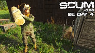 It's Slowly Coming Together - S.E. Day 4 - SCUM 0.96 - Live Stream - Road To 1kSubs