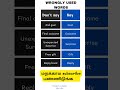 wrongly used words don t say vs say daily used words spoken english learn english shorts