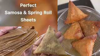 சமோசா ஷீட் Very Easy Homemade Samosa Sheet \u0026 Folding / Perfect Samosa \u0026 Spring Roll Pastry in Tamil