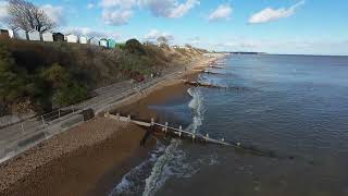 Felixstowe Beach Aerial View  - Drone footage UK