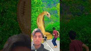 Omg 😱 A big Snake attack 😯 #funny #shorts #viral #funnyyoutubeshorts