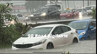 6dec2023 singapore motorists caught flood across the causeway in johor bahru