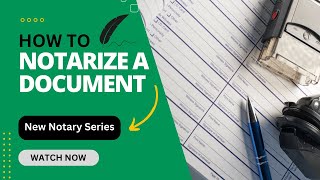 How to Notarize a Document