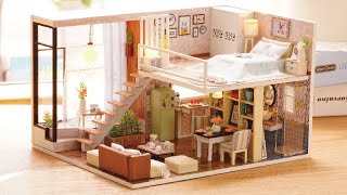 DIY Miniature Dollhouse Kit || Dream House - Duplex Apartment - Relaxing Satisfying Video