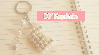 DIY Pearl Letter Keychain/ How to Make Alphabet Keychain - Pendant / Gift Idea