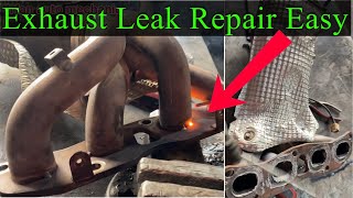 How to Find and Repair Exhaust Leaks Easy: Nissan Altima Cracked Exhaust manifold repairing