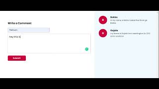 Add a Comment React Application | React JS