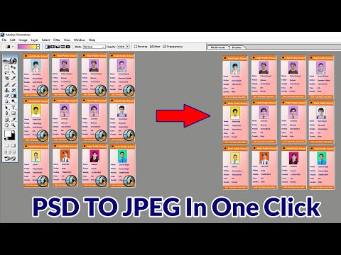 How To Convert PSD To JPEG In One Click | Multiple Psd File को One ...