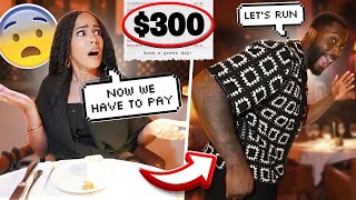 DINING AND DASHING IN ANOTHER COUNTRY PRANK ON FIANCEE! *INSANE*