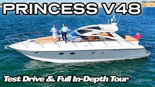 Princess V48 For Sale In Portugal with Tom Wills and Steve Handy - Winter Sun!