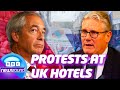 Why Are People Protesting at UK Hotels?  | Newsround