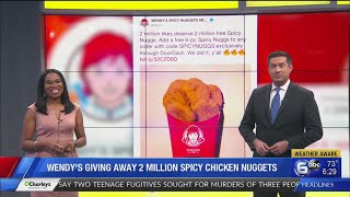 Wendy’s is giving away 2 million spicy chicken nuggets