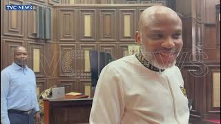 TRENDING: TVC's Celestina Iria Engages Nnamdi Kanu On Why He Keeps Wearing Same Outfit To Court