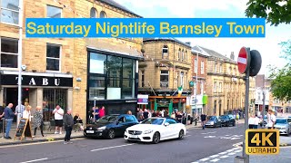 Saturday Nightlife In Barnsley Town, South Yorkshire, UK in 4K