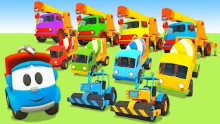 Car cartoons for kids & street vehicles cartoon full episodes - Leo the Truck & big trucks for kids.