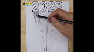 How to draw 2023 #drawing  #howtodraw #draw #3D #year