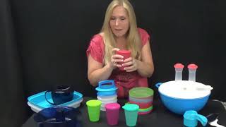 Tupperware Impressions Tumblers with the straw seals No Mess 2C No Spill