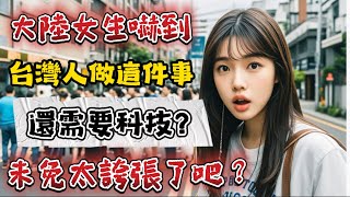 大陸女生震驚！台灣人未免太誇張了吧？做這日常小事還需要用到科技？#大陸人#旅行#社恐的俗氣君#台灣人#台灣#大陸女生#陸配#陸配在台灣