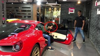 Actor Naga Chaitanya Arriving In His Ferrari| Ceramic Pro India | Hyderabad India