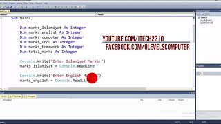 Learn a simple visual basic console program lecture 3