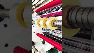 JT-SLT-1300F 1300mm thin film slitting machine . | Differential friction shaft rewinding #shorts