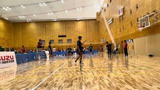 sepak takraw 第9回全日本セパタクロー団体対抗戦　予選　レグ　阪神酒飯Dee's TC(佐藤、奈良輪、富士本) vs東北　1set