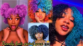 Trendy Hair Paint wax Compilation  |Slayed with trendy colours 📸🦋🌈