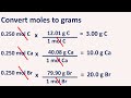 Mole to Gram Conversion - Converting Moles of an Element into Grams of that Element