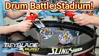 MOST INSANE BURSTS in our BEYBLADE DRUM BATTLE STADIUM - Beyblade Burst Turbo SlingShock Battles