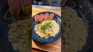 炎の魔術師が作ったちょっと贅沢鹿肉のレアかつジビエパスタ🔥🍝【愛知 Pastaクオーレ】