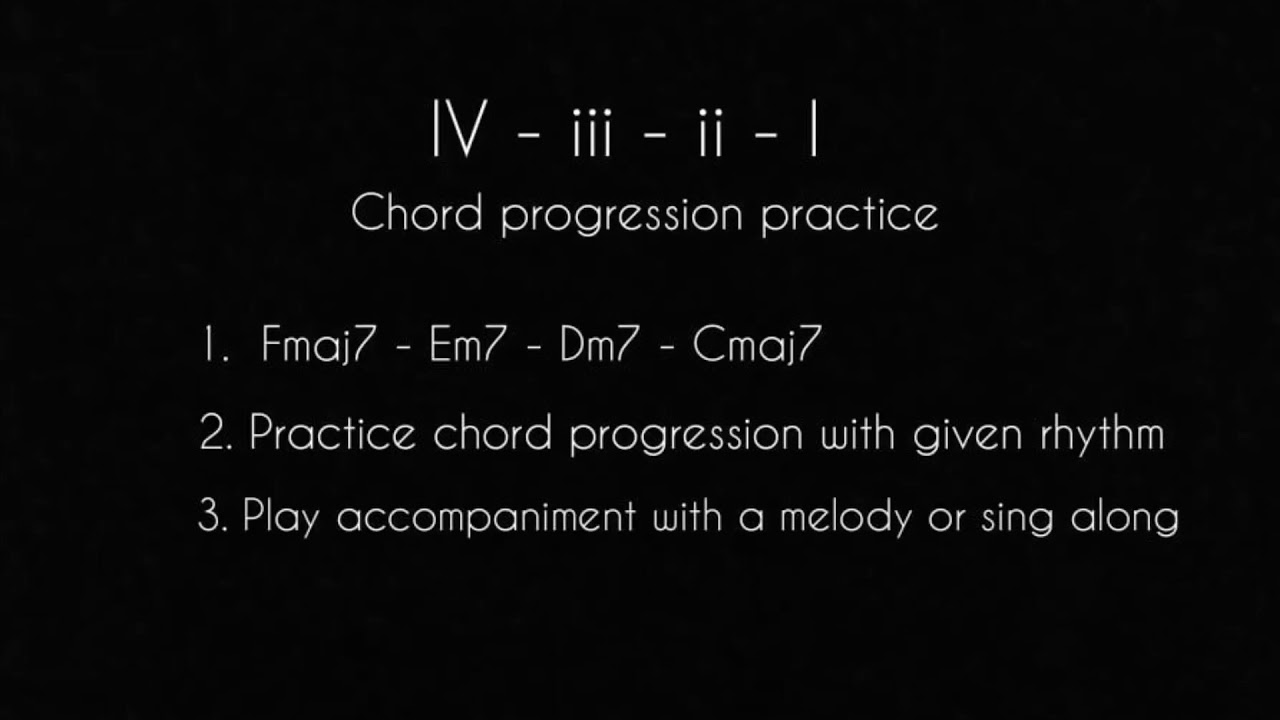 4-3-2-1 Chord Progression (和弦进行练习） - YouTube