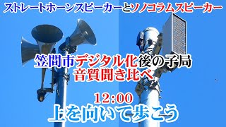 茨城県 笠間市デジタル防災無線(過去) 12：00上を向いて歩こう【ピアノ音源】2回目