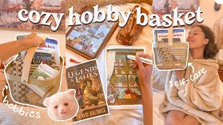 self-care, hobby day at home🧵📚- felting, reading, and more!