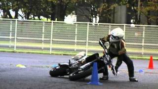 第４３４回　へなちょこライダー走行会１７　かっつんさん　コース計測　転倒！