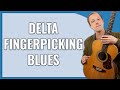 How to Play the Blues Alone - Easy Fingerpicking Blues Guitar Lesson