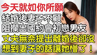 “今天就如你所願！”  結婚後妻子不顧丈夫阻止出國約會初戀男友，  丈夫無奈提出離婚後卻沒想到妻子的話讓她懵了。｜情感｜男閨蜜｜妻子出軌｜沉香醉夢