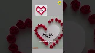 Heart Shape Card with roses - Valentine’s Day Gift Idea | Tarjeta en forma de corazón con rosas