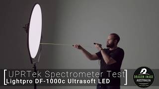 Spectrometer Test on the  LightPro UltraSoft Round 1000C Bi Colour Continuous LED Panel