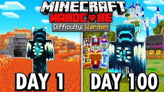 I Survived 100 Days as a WARDEN in Hardcore Minecraft... Here’s What Happened