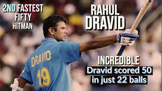 Rahul Dravid'S AMAZING half Century in 22 balls vs New Zealand | Rahul Dravid Sixes, Fours