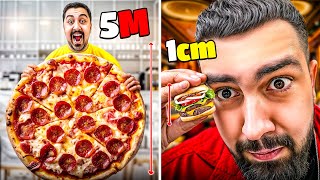 کوچک ترین و بزرگ ترین غذا های تهران🍕🍔
