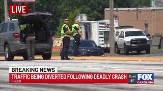 Traffic being diverted from scene of deadly collision near downtown Greer