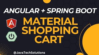 Angular material design shopping cart example | Spring Boot API connect from Angular