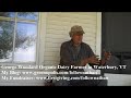 george woodard vermont organic dairy farmer talks about farming and education